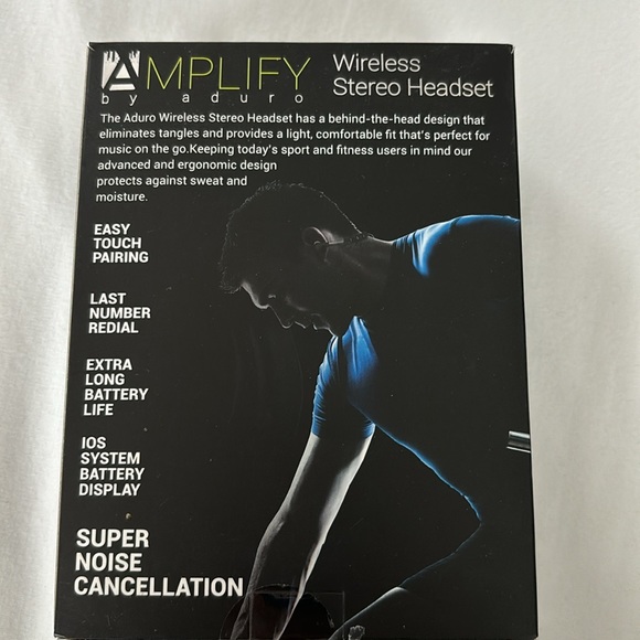 New! Amplify by auduro Wireless Stereo Headset Grey color - Picture 4 of 7